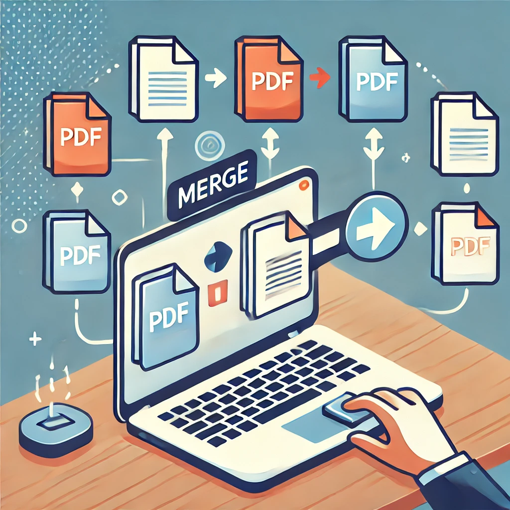 Illustration du processus de fusion PDF
